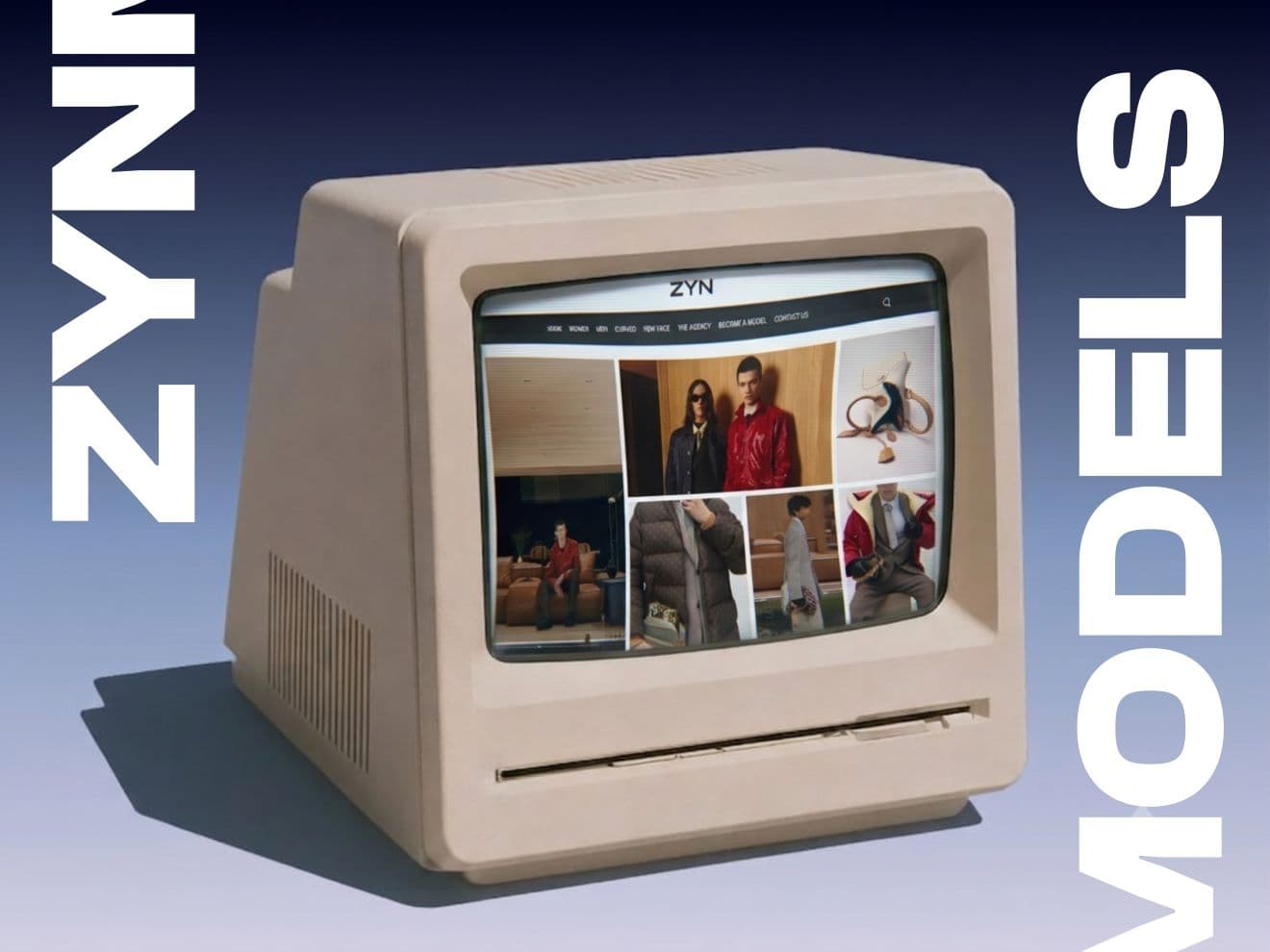 Zyn Models website displayed on a desktop computer